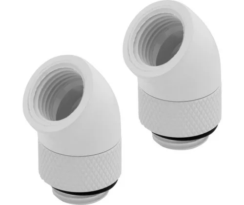 CORSAIR Hydro X Series XF Embout 45° rotatif - Blanc (x 2) – Image 3