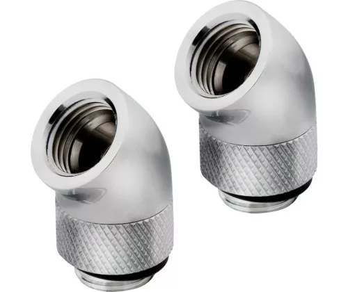 CORSAIR Hydro X Series XF Embout 45° rotatif - Chrome (x 2) – Image 3