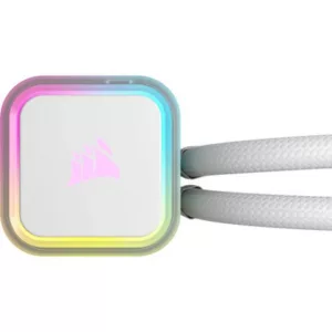 Alternative view of CORSAIR iCUE H100i RGB ELITE Liquid CPU Cooler - White