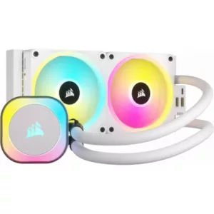 CORSAIR iCUE LINK H100i RGB Liquid CPU Cooler with QX120 RGB fans - White