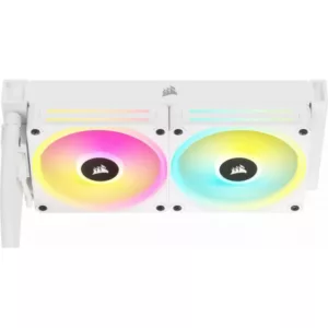 CORSAIR iCUE LINK H100i RGB Liquid CPU Cooler with QX120 RGB fans - White – Image 4