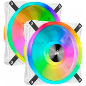 CORSAIR ICUE QL140 RGB Blanc 120mm Pack de 2