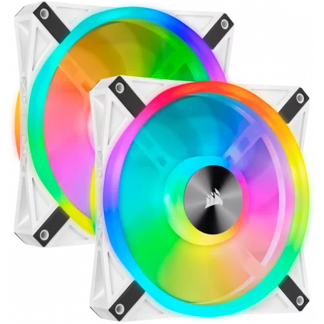 CORSAIR ICUE QL140 RGB Blanc 120mm Pack de 2