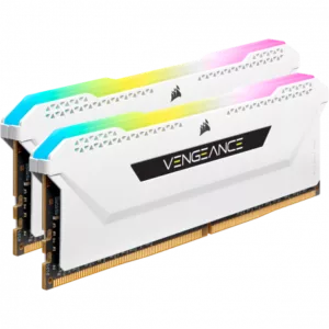 CORSAIR VENGEANCE RGB PRO D4 3200 32G (2x16G) CMH32GX4M2E3200C16W BLANC