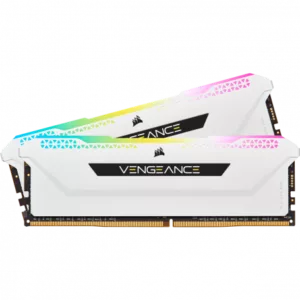 CORSAIR VENGEANCE RGB PRO D4 3200 32G (2x16G) CMH32GX4M2E3200C16W BLANC – Image 3