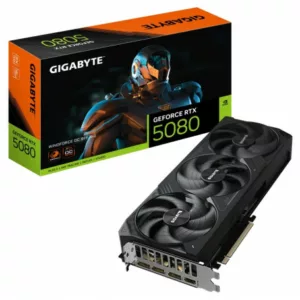 GIGABYTE GeForce RTX 5080 WINDFORCE OC SFF 16G Carte Graphique - 16 Go GDDR7, 256 bits, PCI-E 5.0, 2670MHz Fréquence du C?ur, 3 x DP 2.1a, 1 x HDMI 2.1b, GV-N5080WF3OC-16GD