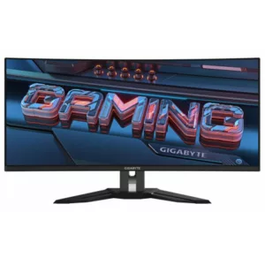 GIGABYTE Moniteur de jeu courbé OLED WQHD MO34WQC2 de 34" - 3440 x 1440, 240Hz, 0.03ms, KVM, 250 cd/m², FreeSync Premium Pro, DisplayHDR True Black 400, HDMI 2.1, Displayport 1.4