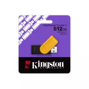 KINGSTON 512GB Portable USB 3.2 Gen 1 DataTraveler Exodia S (Black/Yellow) – Image 3