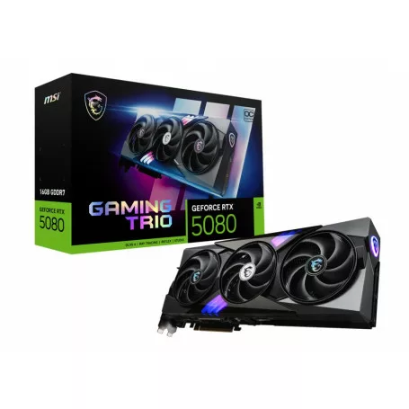 MSI GAMING GEFORCE RTX 5080 16G TRIO OC carte graphique NVIDIA 16 Go GDDR7