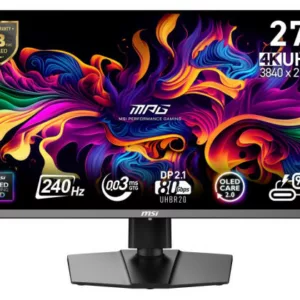 MSI MPG 272URX QD-OLED écran plat de PC 67,3 cm (26.5") 3840 x 2160 pixels 4K Ultra HD Noir