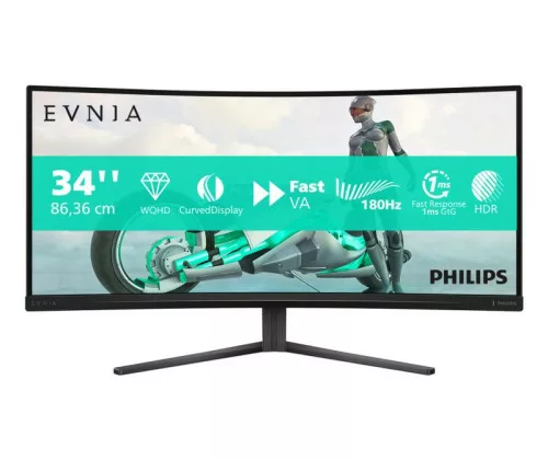 Philips Evnia 34M2C3500L/00 écran plat de PC 86,4 cm (34") 3440 x 1440 pixels Wide Quad HD LCD Noir