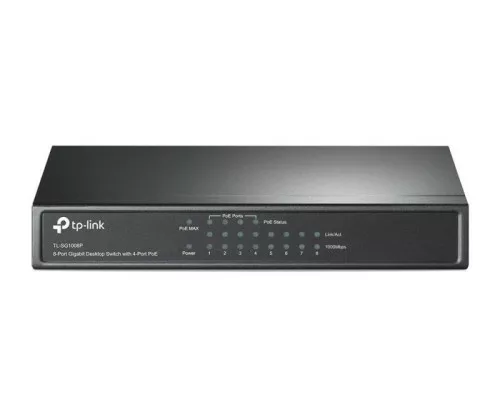 TP-Link TL-SG1008P Gigabit Ethernet (10/100/1000) Connexion Ethernet, supportant l'alimentation via ce port (PoE) Gris – Image 2